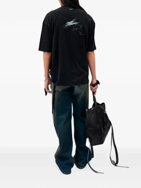 Tricou Ann Demeulemeester cu imagine negru