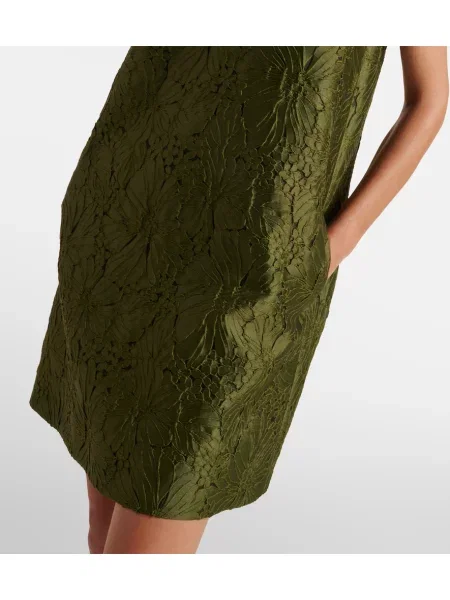 Rochie 's Max Mara cu model floral din jacard verde