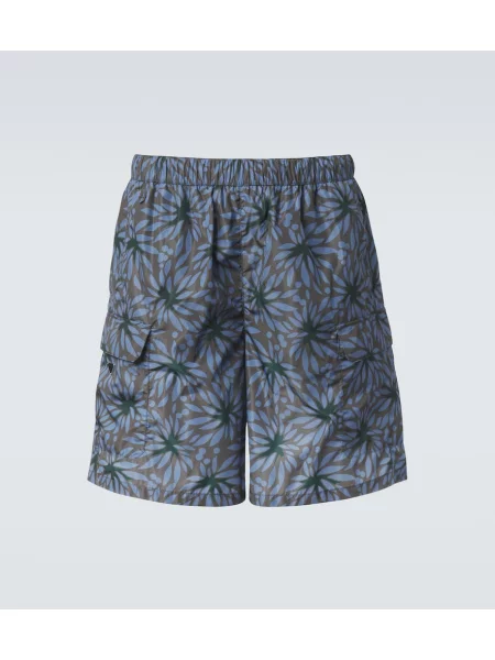 Slip de baie Prada cu model floral gri