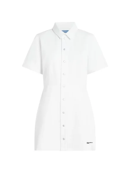 Mini rochie din denim Karl Lagerfeld Jeans de costum mini alb
