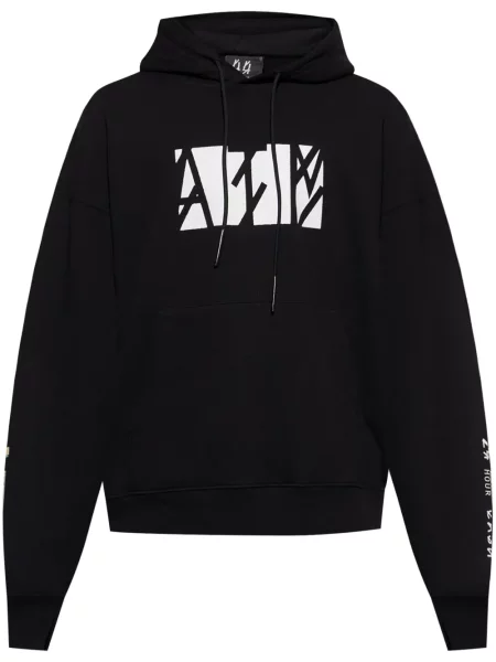 Mikina s kapucí 44 Label Group s potiskem černá