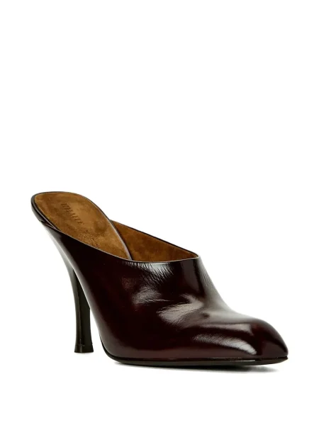 Papuci tip mules Khaite din piele maro