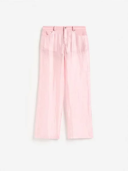 Reserved Pantaloni cu adaos de roz-pastel roz