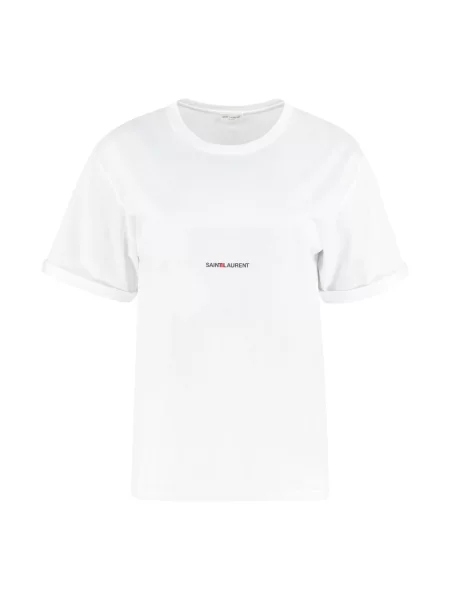 Koszulka Saint Laurent z logo biała
