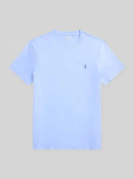 T-shirt o kroju regular fit z czystej bawełny Polo Ralph Lauren niebieska