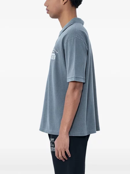 Scurt tricou polo Gallery Dept. gri