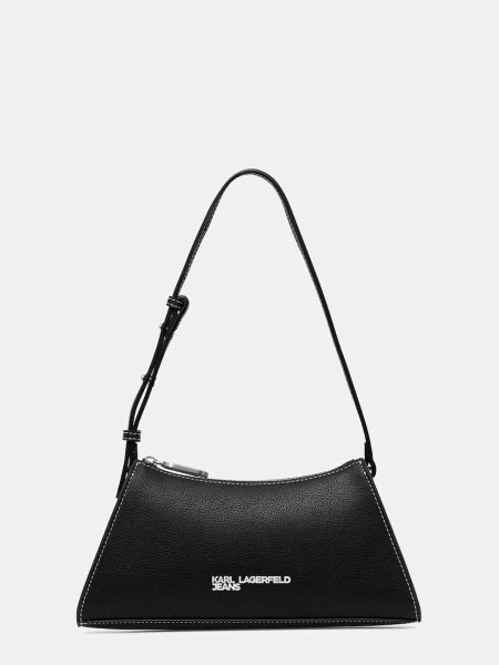 Geantă de mână Karl Lagerfeld Jeans cu autograf negru