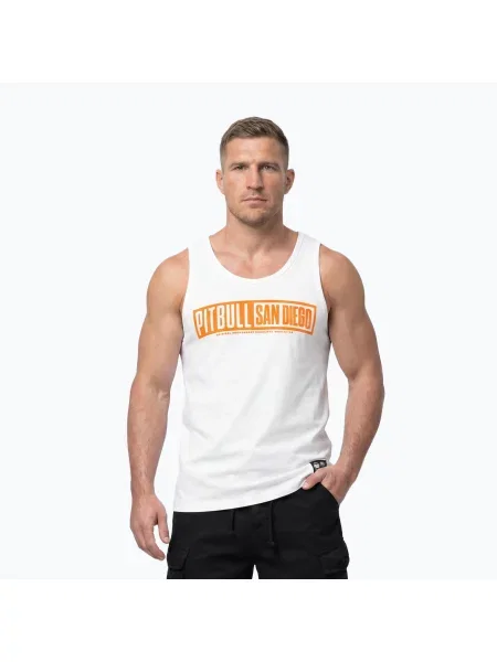 Tricou pentru bărbați Pitbull Eighty Nine Dog Tank Top white alb