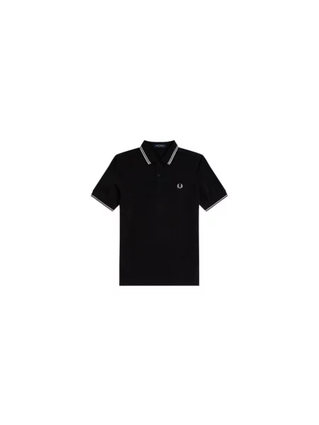 Fred Perry koszulka polo Mężczyźni jednolity S czarny