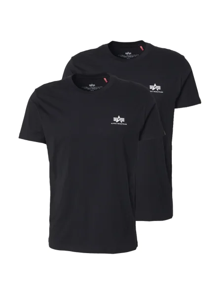 ALPHA INDUSTRIES Tricou negru alb