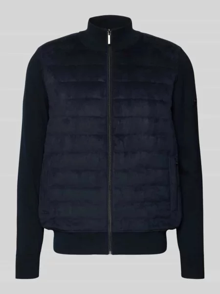 Kardigan rozpinany ze stójką i pikowaniem Bugatti