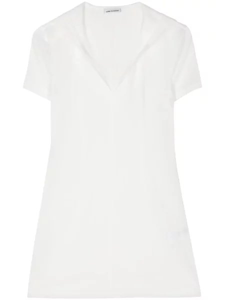 Hanorac cu glugă Low Classic transparente clasic alb