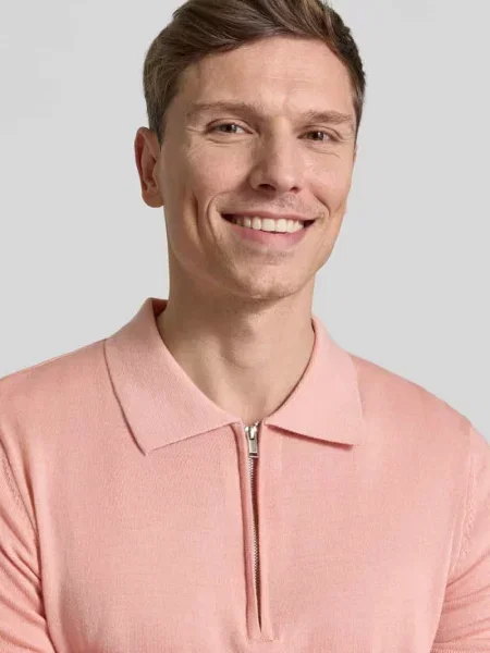 Koszulka polo z czystej wełny o kroju regular fit model TRAY' Selected Homme