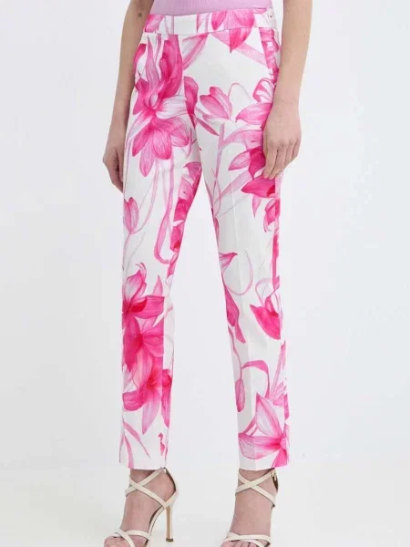 Marella pantaloni femei drept high waist roz