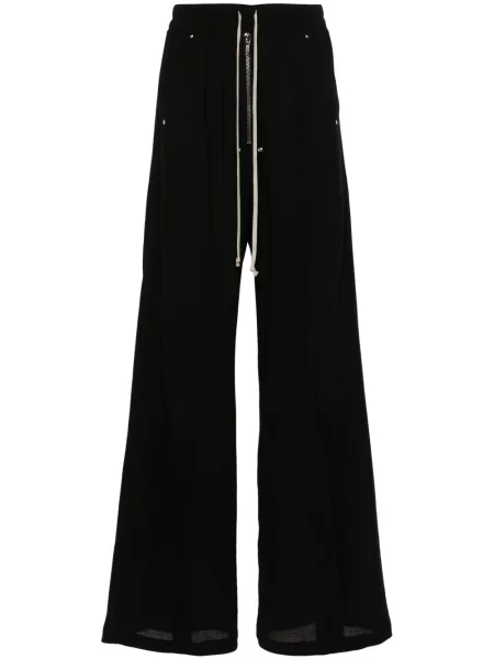 Široké kalhoty Rick Owens černé