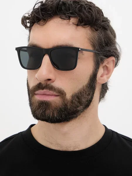 Saint Laurent négyzet alakú napszemüveg fekete
