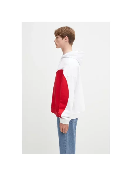 Fiorucci bluza Heart Relaxed Fit z kapturem wzorzysta biały