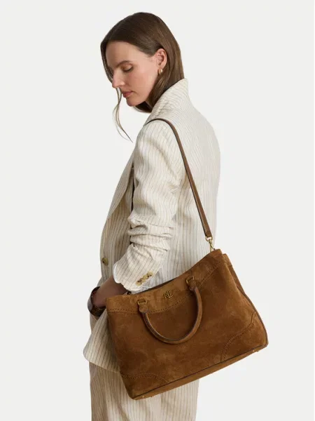 Τσάντα LAUREN RALPH LAUREN καφέ