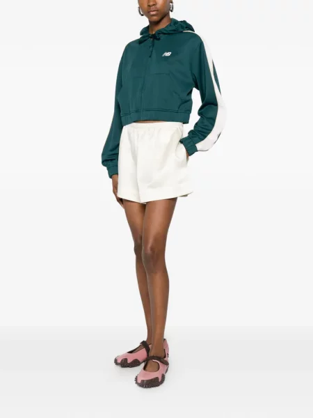 Hanorac cu glugă New Balance cu broderie verde