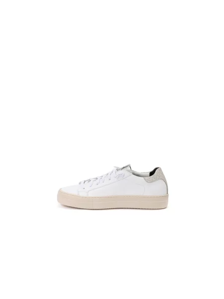 Sneakersy P448 skórzane biznesowe białe