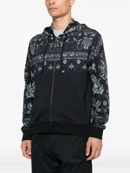 Hanorac cu glugă Etro cu imagine cu model paisley albastru