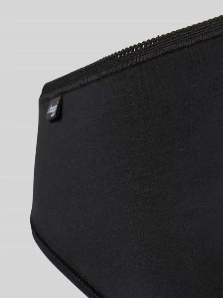 Figi z detalem z logo w zestawie 3 szt. Sloggi czarne
