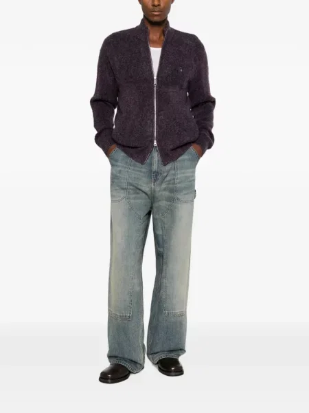 Cardigan Carhartt Wip cu autograf violet