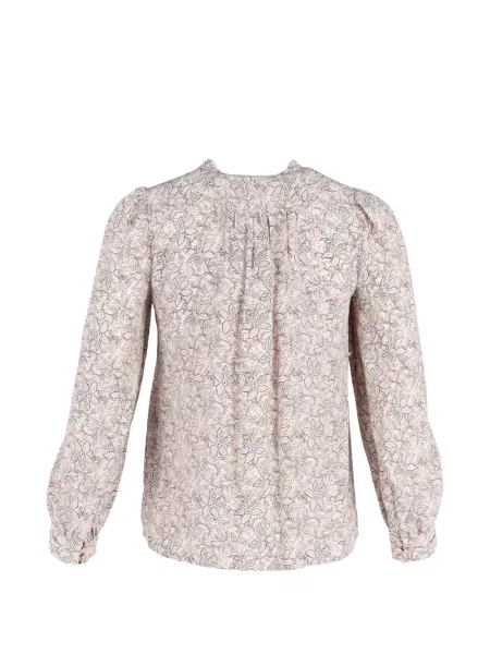 Bluză Vanessa Bruno de mătase cu model floral cu imagine roz