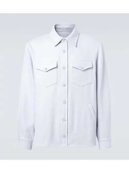 Kašmírová džínová bunda God's True Cashmere bílá