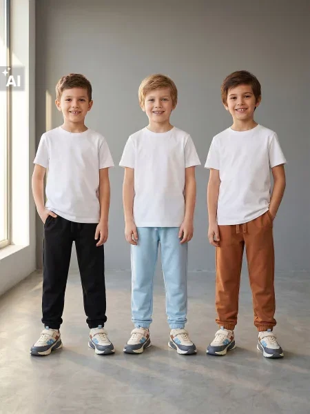 Sinsay Tepláky loose jogger 3 pack modrá
