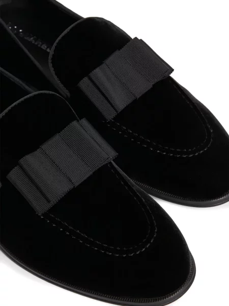 Pantofi loafer Dsquared2 cu funde de catifea negru