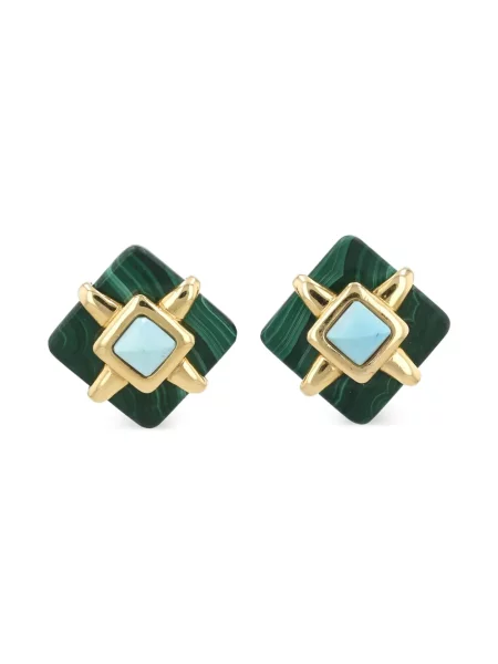 Обеци Cartier зелено