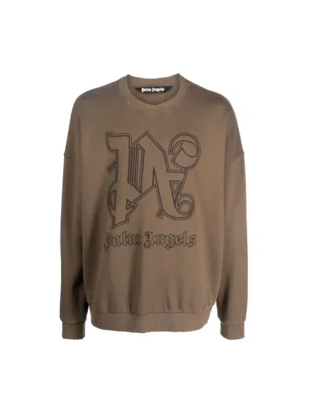 Bluza Palm Angels z logo brązowa