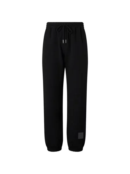 Pantaloni sport Thom Browne din jerseu negru