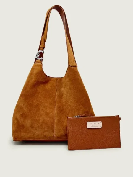 Coccinelle Shopper táska + tarisznya C-EASY | hasított bőr barna