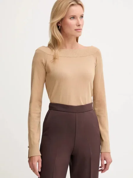United Colors of Benetton sweter zielony lekki beżowy