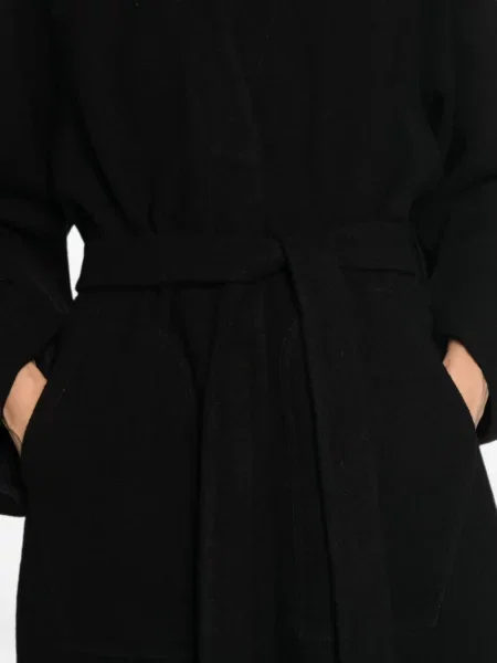Ζωσμένος παλτό Rick Owens μαύρο
