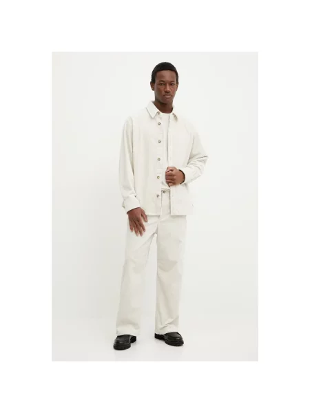 A.P.C. spodnie sztruksowe pantalon river H proste beżowy