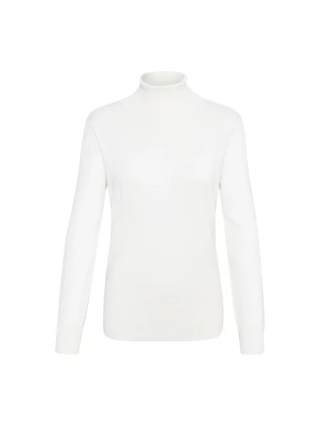 Sweter Kaffe z wysokim kołnierzem biały