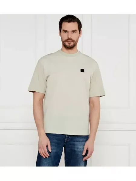 BOSS ORANGE Tricou Te_nylonfront | Relaxed fit bej