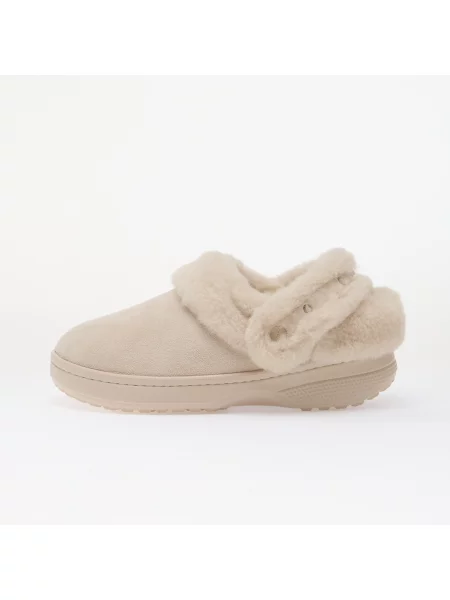 Pantofi Crocs Classic Unfurgettable Vegan Suede Clog Cocoa Cream 11