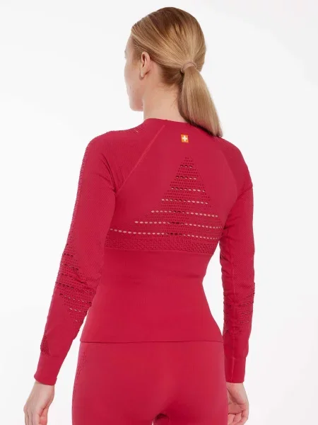 Bluza treningowa z długim rękawem Brubeck GYM różowa