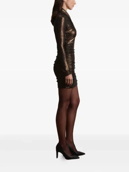 Rochie mini 12 Storeez cu volane de costum mini maro