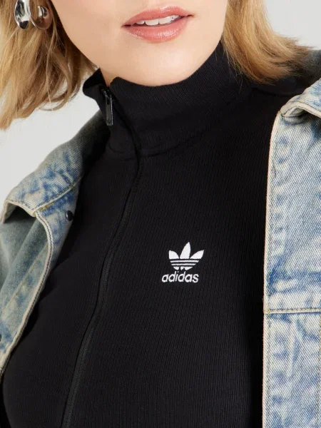 ADIDAS ORIGINALS Geacă tricotată ESS negru alb