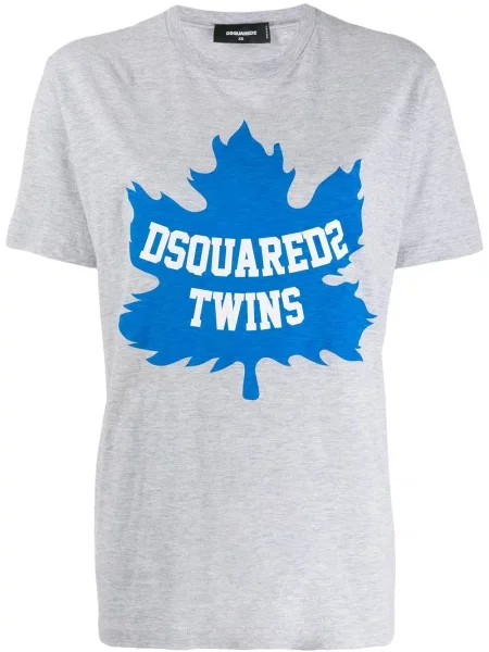 Tricou Dsquared2 cu autograf gri