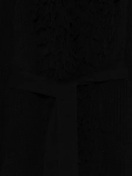 Palton Blumarine cu franjuri negru