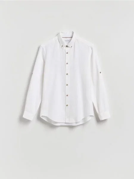 Reserved Cămașă regular fit din structurat alb