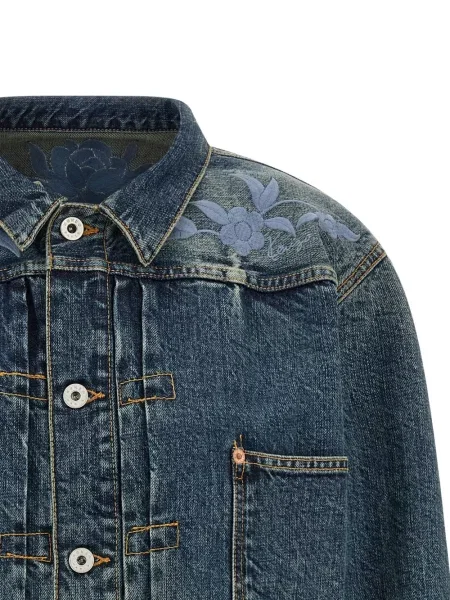 Geacă de blugi Kenzo cu model floral albastru