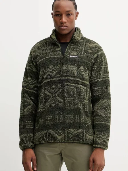 Outdoorová mikina Columbia Rugged Ridge vzorovaná zelená