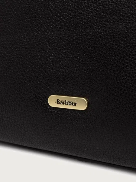 Кожаная сумка шоппер Barbour